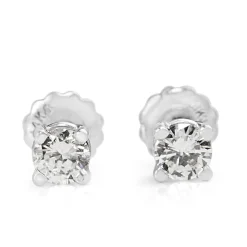 14ct White Gold .60ct Diamond Screw Back Stud Earrings