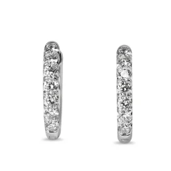 9ct White Gold .50ct Diamond Hoop Earrings