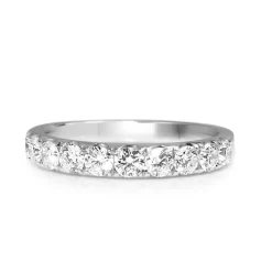 18ct White Gold .90ct Diamond Half Hoop Band