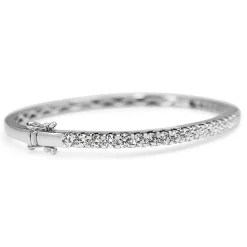 9ct White Gold 2.45ct Diamond Bangle