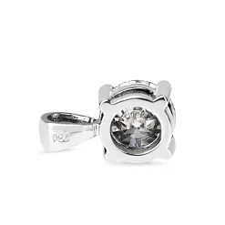 18ct White Gold 1.02ct Diamond Solitaire Pendant