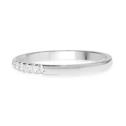 18ct White Gold .20ct Diamond Half Hoop Band