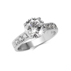 18ct White Gold 3.01ct Diamond Solitaire Ring
