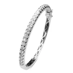 9ct White Gold 3.05ct Diamond Bangle