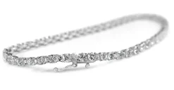 18ct White Gold 4ct Diamond Tennis Bracelet
