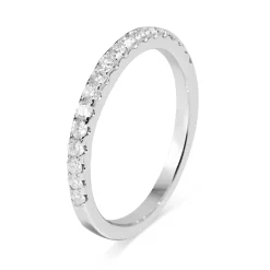 18ct White Gold .20ct Diamond Half Hoop Band