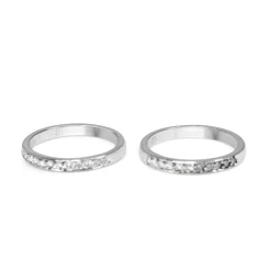 18ct White Gold .20ct Diamond Band Ring