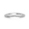 10ct White Gold Curved Diamond Band Ring