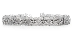 14ct White Gold Deco Style Diamond Bracelet
