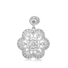 18ct White Gold Deco Style Diamond Drop Earrings