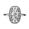 9ct White Gold Deco Style Diamond Ring