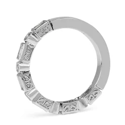 18ct White Gold Deco Style Diamond Band