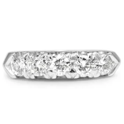 14ct White Gold Diamond 5 Stone Ring