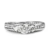 9ct White Gold Diamond 3 Stone Ring