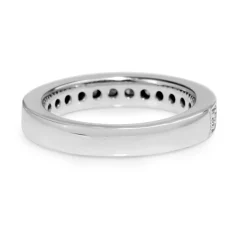18ct White Gold Diamond and Millgrain Band
