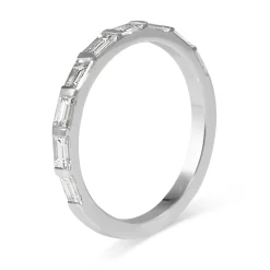 18ct White Gold Diamond Baguette Band