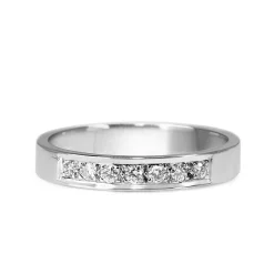 18ct White Gold Diamond Band Ring