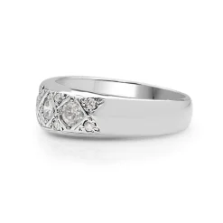 18ct White Gold Diamond Band Ring