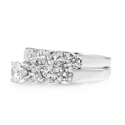 18ct White Gold Diamond Band Ring