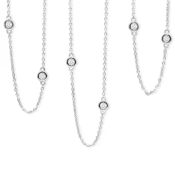 18ct White Gold 'Diamond By The Yard' Chain / Necklace