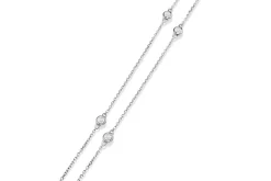 18ct White Gold 'Diamond By The Yard' Chain / Necklace