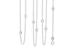 18ct White Gold Diamond Chain Necklace