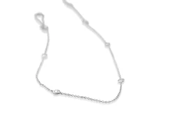 18ct White Gold Diamond Chain Necklace