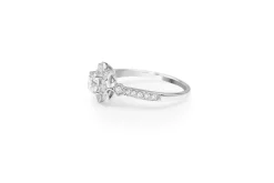 9ct White Gold Diamond Cluster Ring