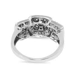 10ct White Gold Diamond Cluster Ring