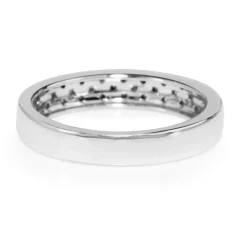 9ct White Gold Diamond Cluster Band