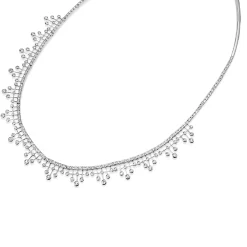 18ct White Gold Diamond Collier Necklace