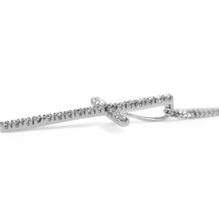 18ct White Gold Diamond Cross Necklace