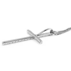 18ct White Gold Diamond Cross Necklace