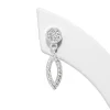 9ct White Gold Diamond Drop Earrings