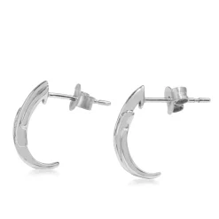9ct White Gold Diamond Earrings
