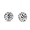 18ct White Gold Diamond Halo Stud Earrings