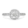 18ct White Gold Diamond Halo Ring