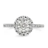 18ct White Gold Diamond Halo Ring