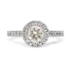 18ct White Gold Diamond Halo Ring
