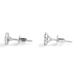 18ct White Gold Diamond Halo Stud Earrings
