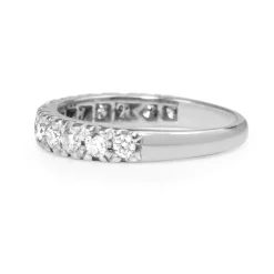 18ct White Gold Diamond Half Hoop Band
