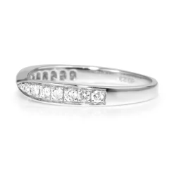 18ct White Gold Diamond Half Hoop Band