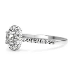 18ct White Gold Diamond Halo Ring