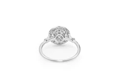 18ct White Gold Diamond Halo Ring