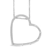 18ct White Gold Diamond Heart Necklace