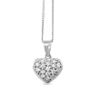 18ct White Gold Diamond Heart Pendant