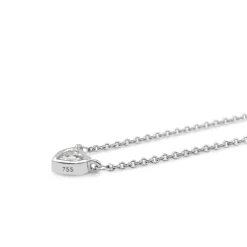 18ct White Gold Diamond Heart Solitaire Necklace