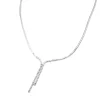 18ct White Gold Diamond Lariat Necklace