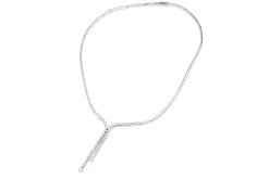 18ct White Gold Diamond Lariat Necklace