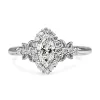 18ct White Gold Diamond Marquise Halo Butterfly Ring
